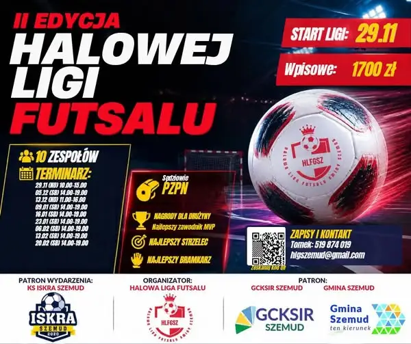 II edycja Halowej Ligi Futsalu w Szemudzie – ruszają zapisy dla drużyn