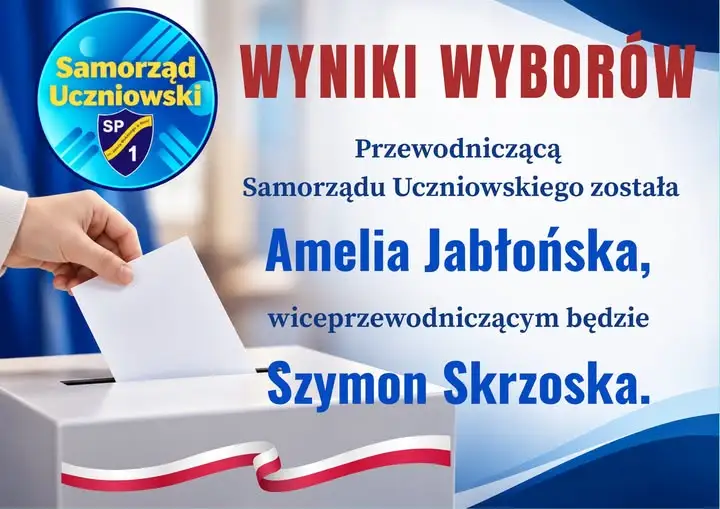Nowy Samorząd Uczniowski wybrany – Amelia Jabłońska przewodniczącą