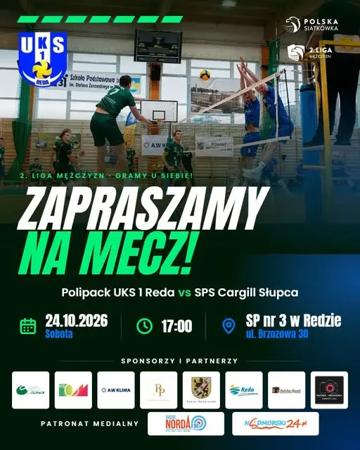 Siatkówka w Redzie: Polipack UKS 1 Reda kontra SPS Cargill Słupca już w sobotę