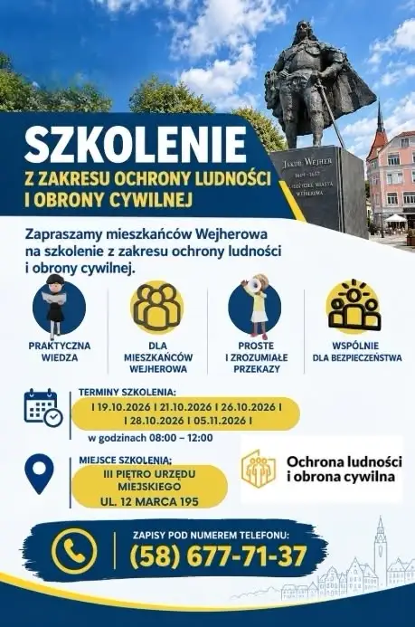Wejherowo: bezpłatne szkolenia z obrony cywilnej – zapisy trwają