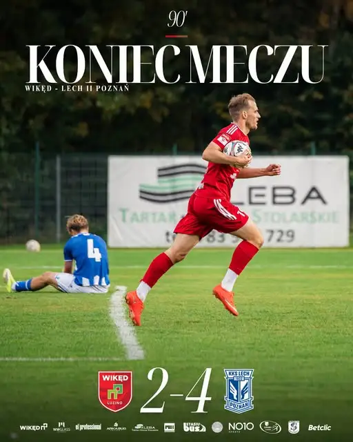 Lech II Poznań lepszy w Luzinie. Wikęd przegrywa 2:4
