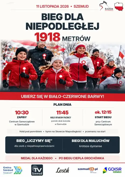 Bieg dla Niepodległej w Gminie Szemud – 1918 metrów na 108. rocznicę