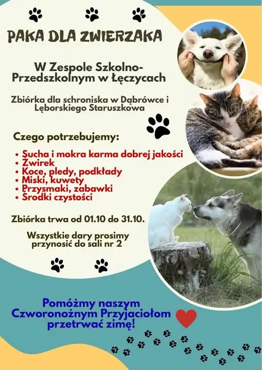 Zbiórka dla zwierząt w Łęczycach – ostatnie dni, by pomóc