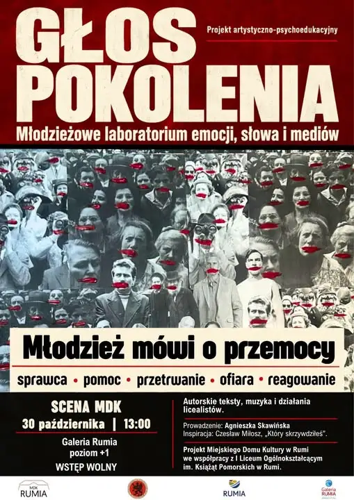 Rumia: młodzież z I LO pokaże „Głos Pokolenia” – artystyczna lekcja o przemocy